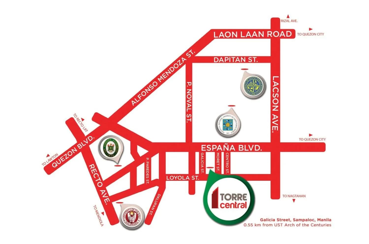Torre Lorenzo Central location map