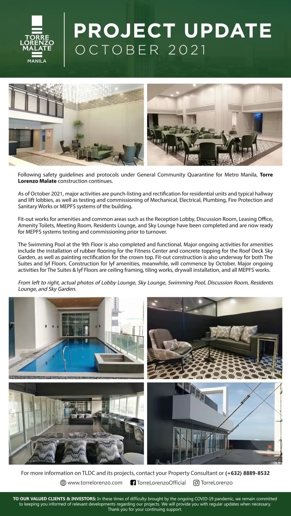Torre Lorenzo Malate Project Update (October 2021)