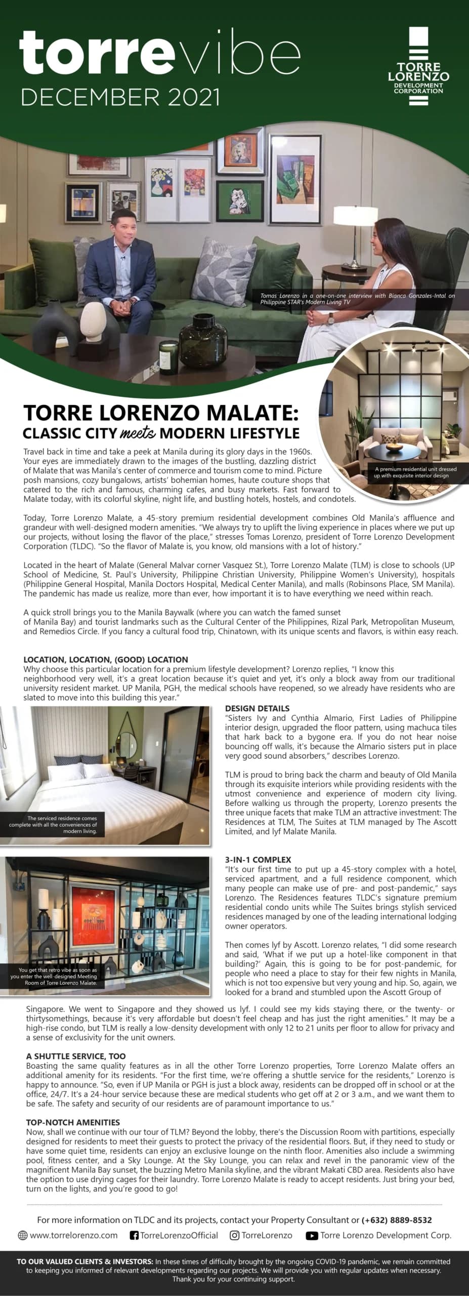 Torre Lorenzo Malate: Classic City Meets Modern Lifestyle