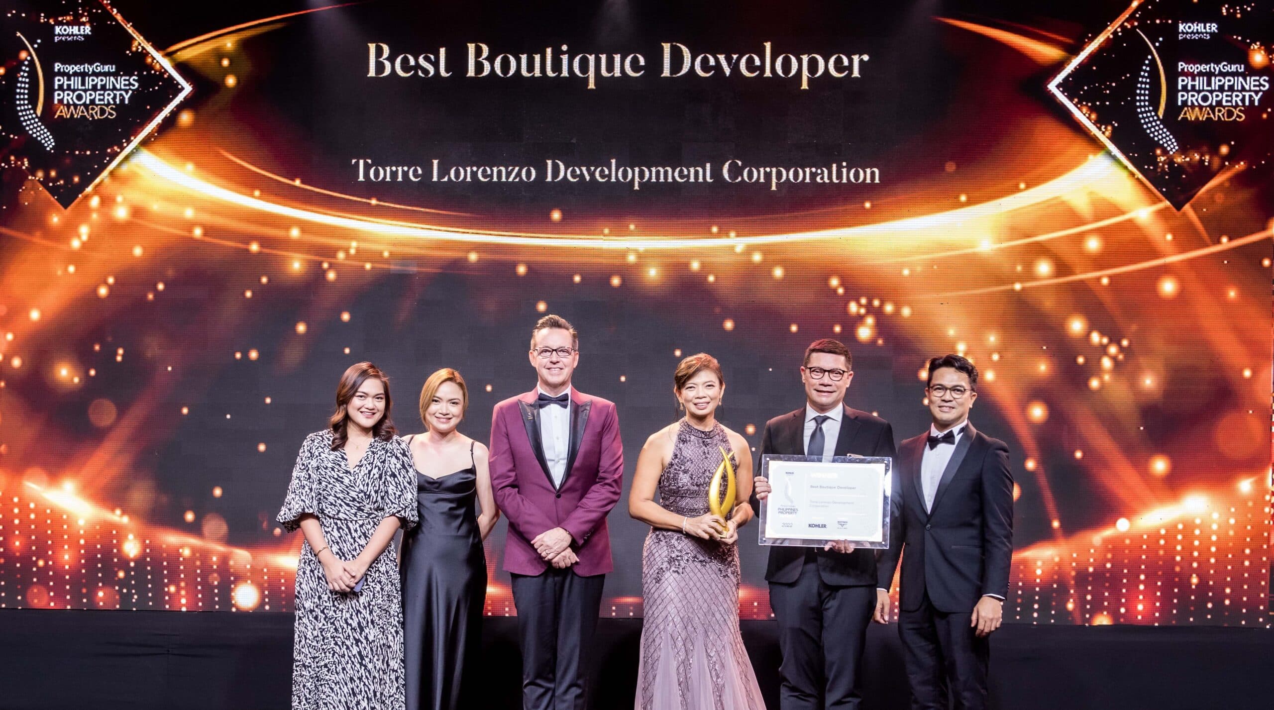 TORRE LORENZO WINS BEST BOUTIQUE DEVELOPER IN PROPERTYGURU’S PHILIPPINES PROPERTY AWARDS 2022