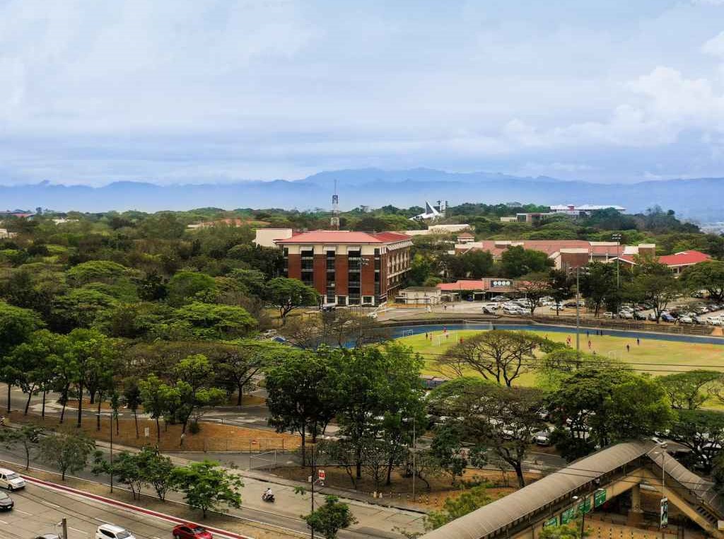 Ateneo de Manila University as viewed from the 10th floor of Torre Lorenzo Loyola