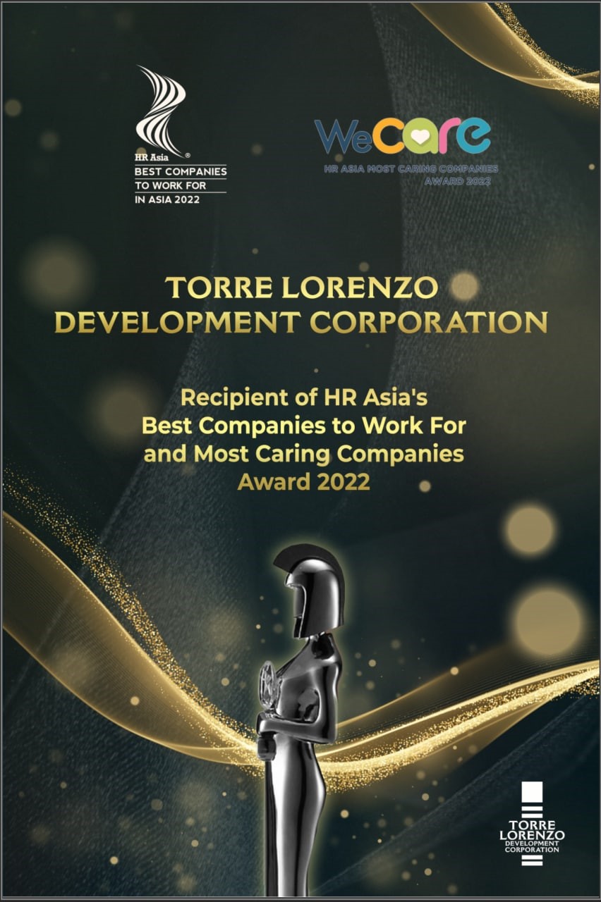 TORRE LORENZO WINS HR ASIA’S BEST COMPANIES TO WORK FOR 2022