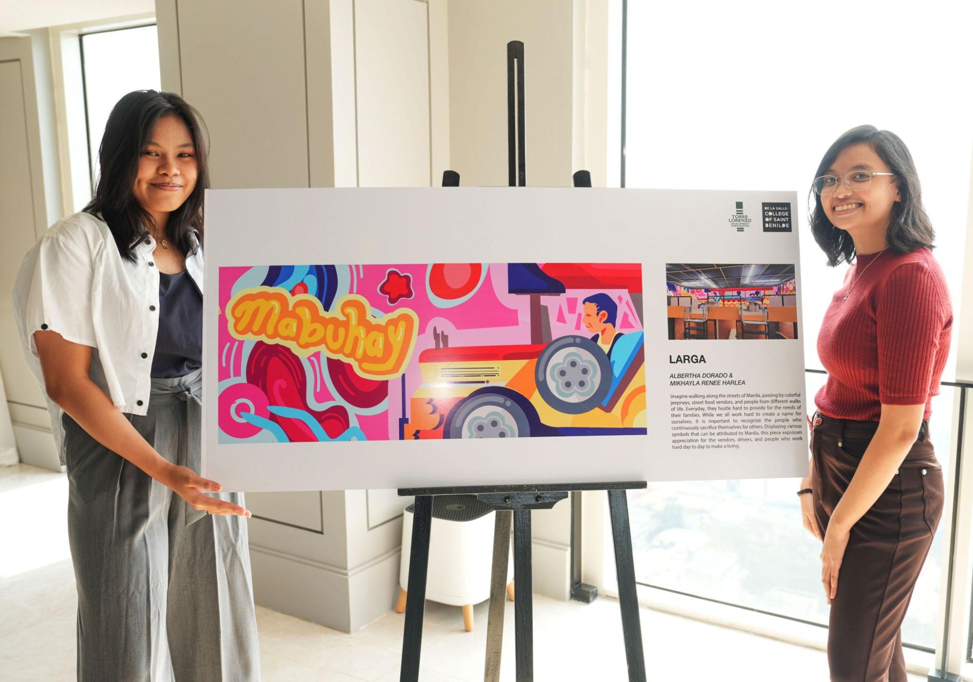 Albertha Dorado and Mikhayla Renee Harlea the artist's behind LARGA digital mural artwork