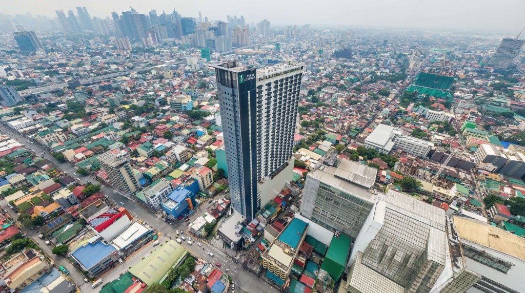 aerial city view of 3Torre Lorenzo building